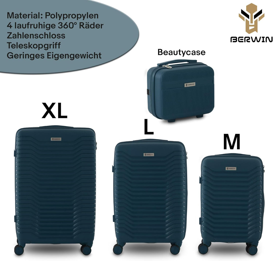 Berwin Reisekoffer aus Polypropylen (PP) Hartschalenkoffer Trolley Koffer Suitcase Luggage Modell Ca