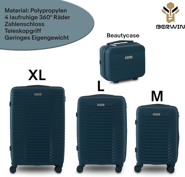 Berwin Reisekoffer aus Polypropylen (PP) Hartschalenkoffer Trolley Koffer Suitcase Luggage Modell Ca