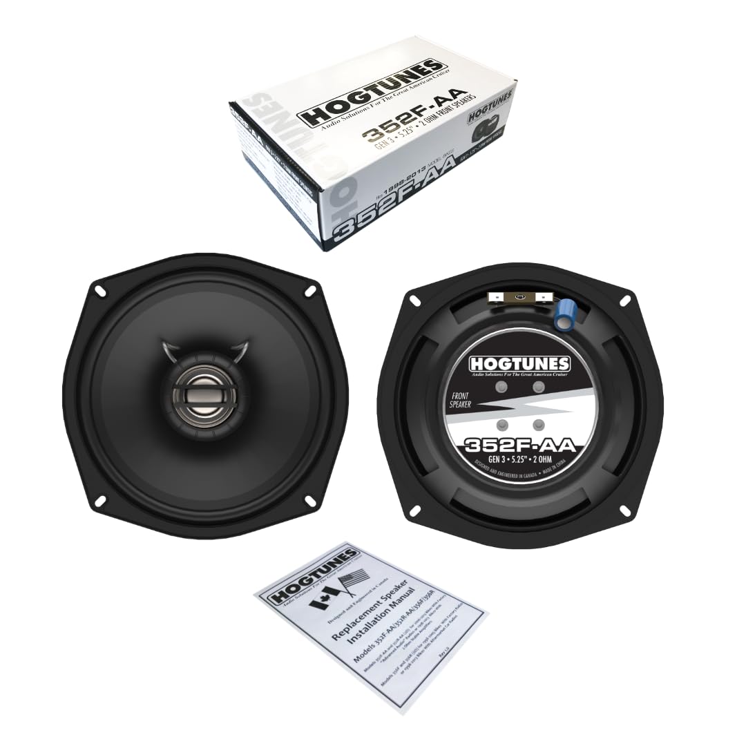 Hogtunes 352F-AA 13,3 cm Ersatz-Frontlautsprecher (für Harley-Davidson FLH Touring Modelle 2006–2013