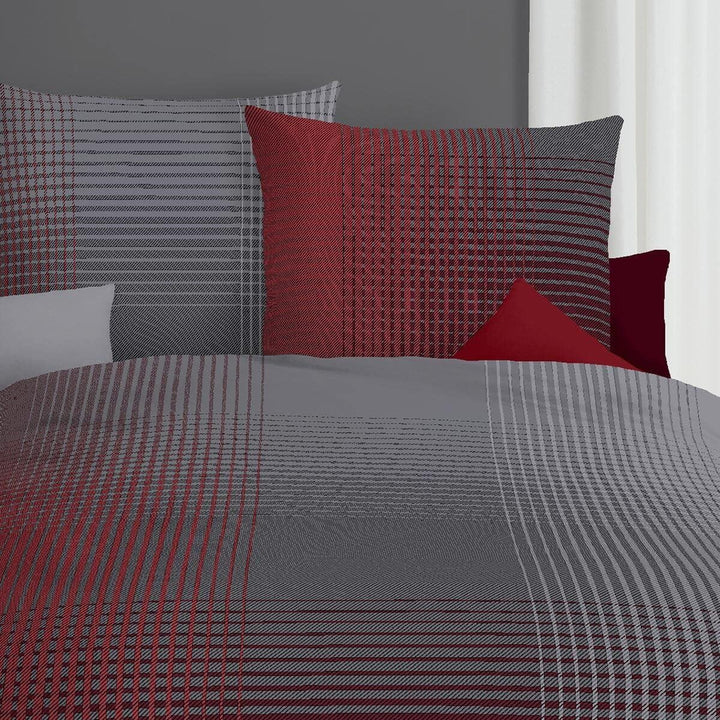 Kaeppel Mako-Satin Bettwäsche Master Rubin, 1 Bettbezug 155 x 220 cm + 1 Kissenbezug 80 x 80 cm Rubi