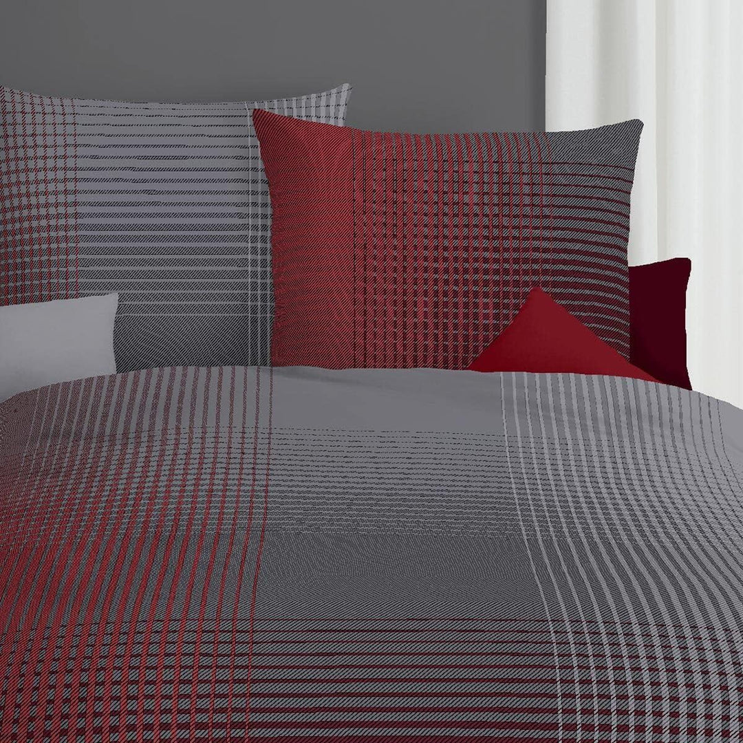 Kaeppel Mako-Satin Bettwäsche Master Rubin, 1 Bettbezug 135 x 200 cm + 1 Kissenbezug 80 x 80 cm Rubi