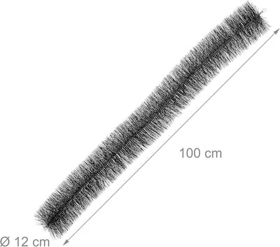 Relaxdays Dachrinnenbürste, 10er Set, je 100 x 12 cm, Dachrinnen Laubschutz, Vogel-& Marderschutz, R