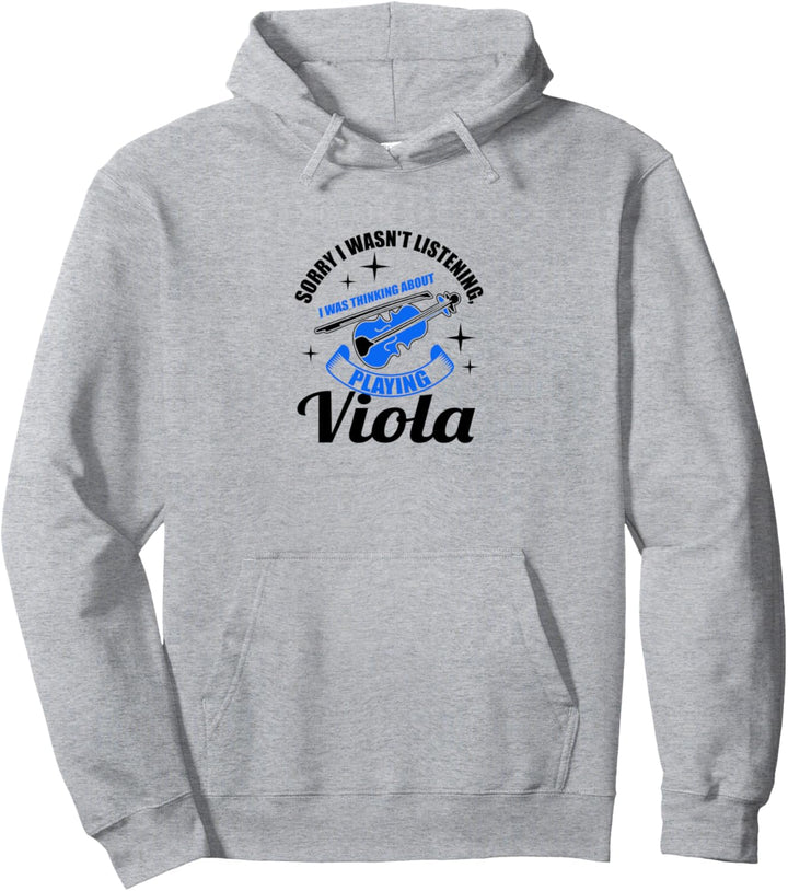 Über das Spielen von Bratsche nachdenken Musiker Orchester Pullover Hoodie