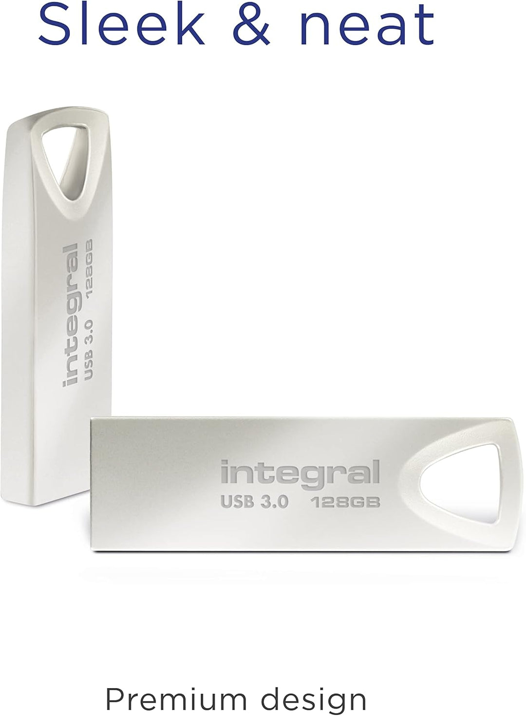Integral 128GB USB-Speicher 3.2 Gen 1 Flash-Laufwerk Fusion mit Metallgehäuse, bis zu 110MB/s Arc 3.