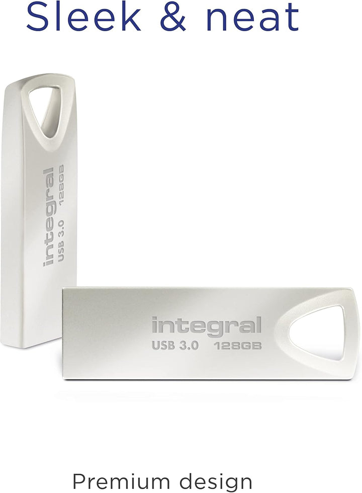 Integral 128GB USB-Speicher 3.2 Gen 1 Flash-Laufwerk Fusion mit Metallgehäuse, bis zu 110MB/s Arc 3.