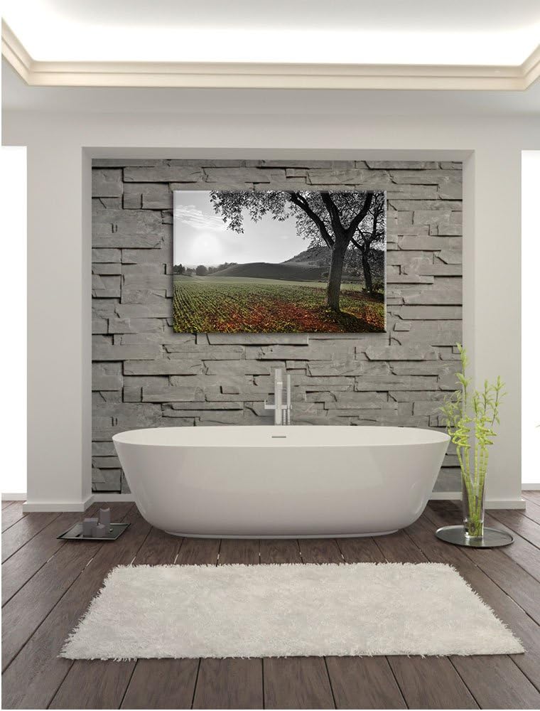 Pixxprint Landschaft im Herbst als Leinwandbild/Grösse: 100x70 cm/Wandbild/Kunstdruck/fertig bespann