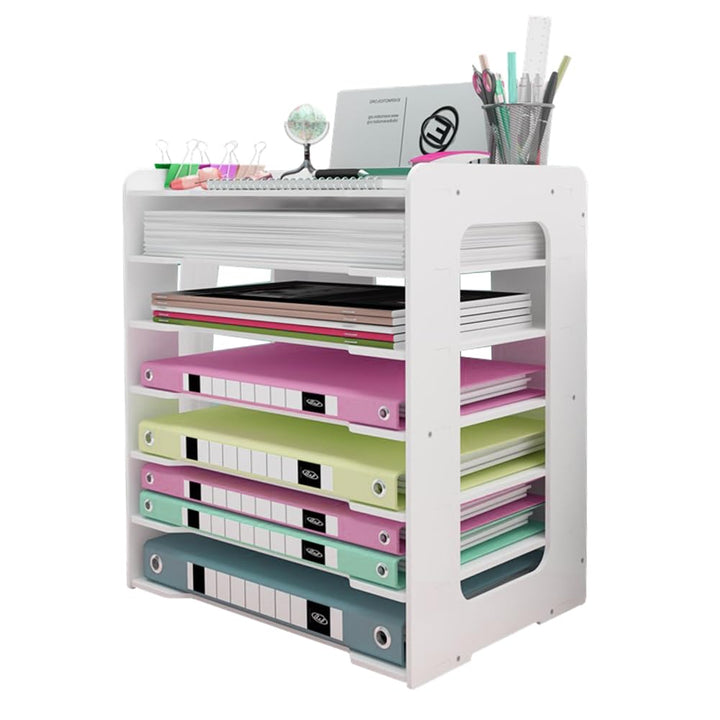 7-Tier Schreibtisch Organizer A4, Briefablage Stapelbares Dokumentenablage, A4 Papier Aktenaufbewahr