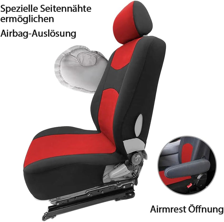 TOYOUN Van-Sitzbezüge, zweifarbig, universell, passend für die meisten Lieferwagen, LKWs, Vordersitz