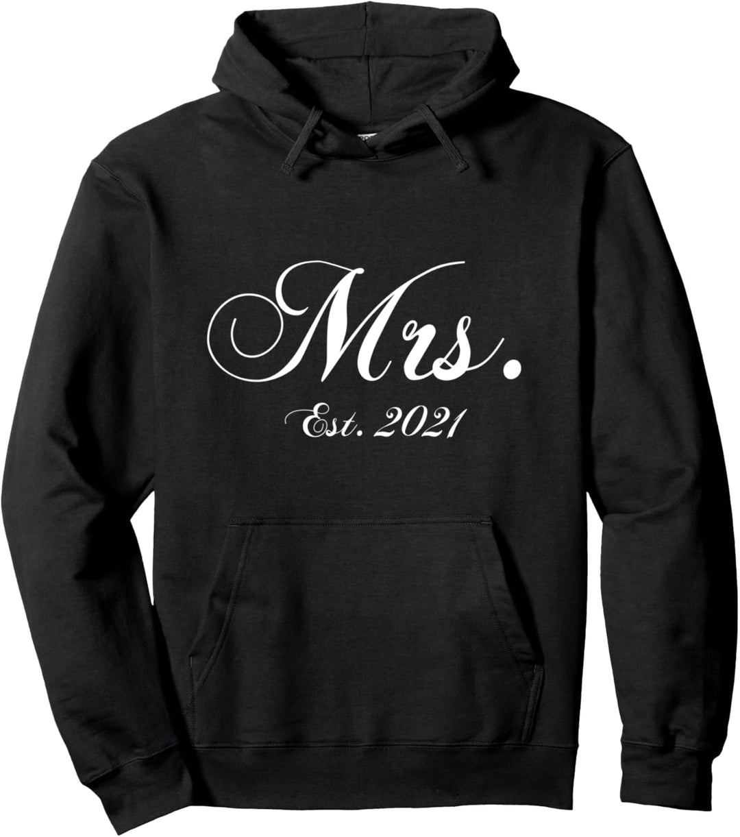 Einzigartige passende Flitterwochen Geschenke für Braut Frau Est. 2021 Pullover Hoodie