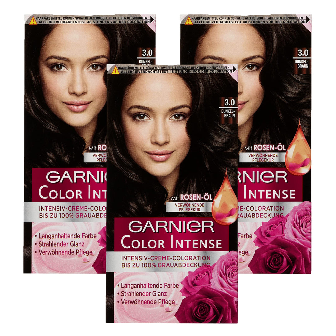 Garnier dauerhafte Creme-Coloration, für intensive, langanhaltende Farbe, 100% Grauabdeckung, Color