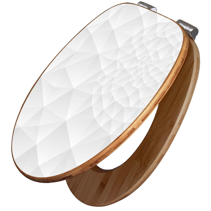 banjado Design WC Sitz Bambus Absenkautomatik 45,8x37,5cm - Toilettendeckel mit Absenkautomatik Holz