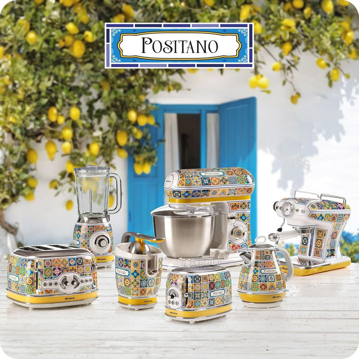 Ariete Knetmaschine 1588, Positano Weiss und Gelb, Weiss und Gelb