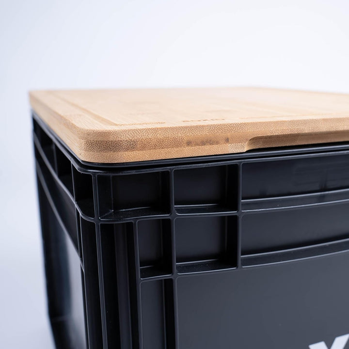 BOXIO - Cutting Board: Premium Schneidebrett aus Bambus, 40 x 30 cm gross passt perfekt als Holzdeck