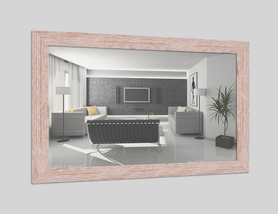 WANDStyle Spiegel im Landhaus Stil I Aussenmass: 28x48cm I Farbe: Eiche, Sonoma (Optik) I Wandspiege