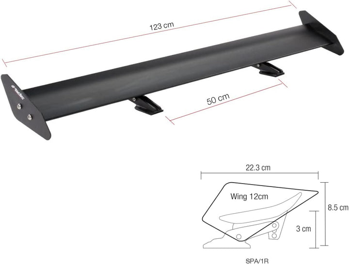 Simoni Racing SPA/1R Dachspoiler Light Breeze Universal, Schwarz