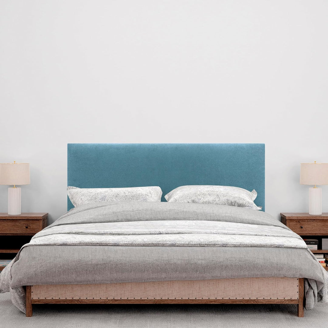 DHOME Kopfteil aus Kunstleder oder Stoff AQUALINE Glattes gepolstertes Kopfteil Luxusbett Kopfteil (