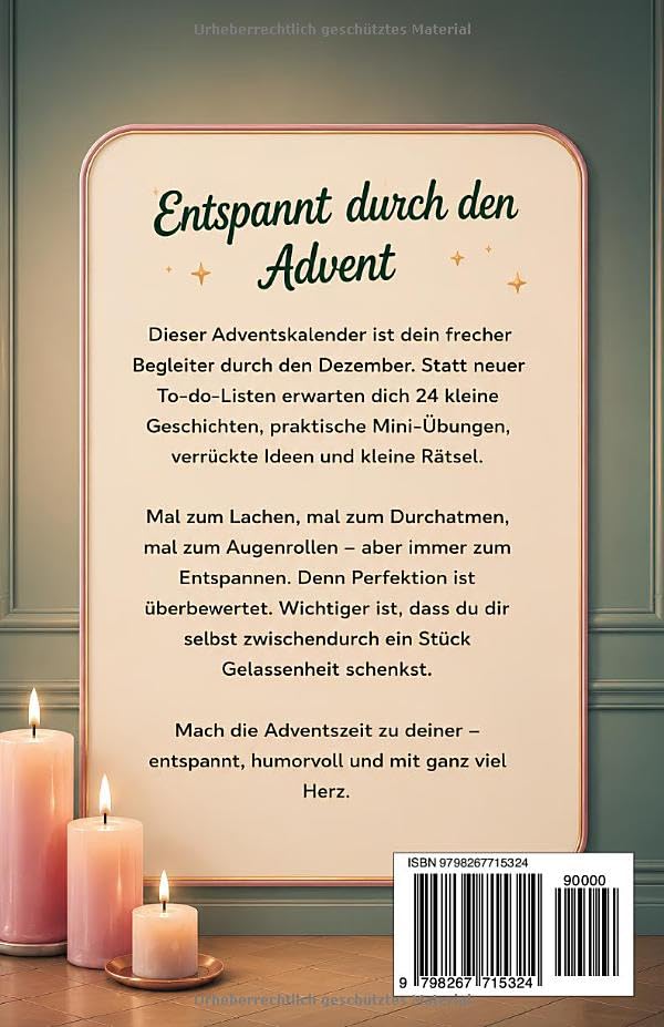 Anti-Stress Adventskalender für Frauen – Das perfekte Geschenk: 24 humorvolle Geschichten, Übungen &amp;