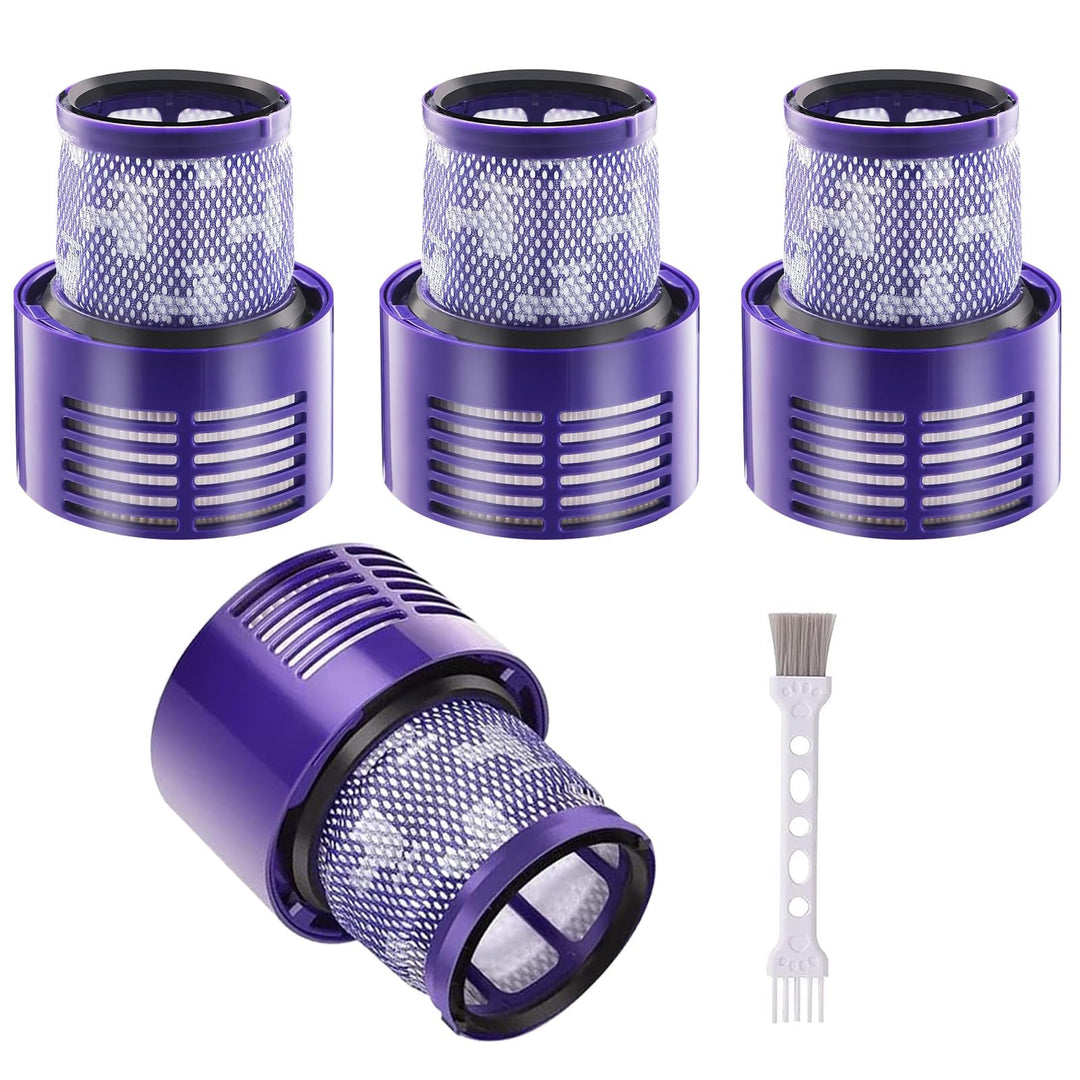 4 Stück Filter für Dyson V10 SV12,Laukowind Waschbar Ersatz Filter für Dyson V10 SV12 mit Reinigungs