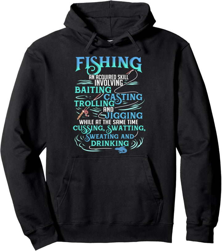 Fischen Ködern Werfen Schleppangeln Jiggen Pullover Hoodie