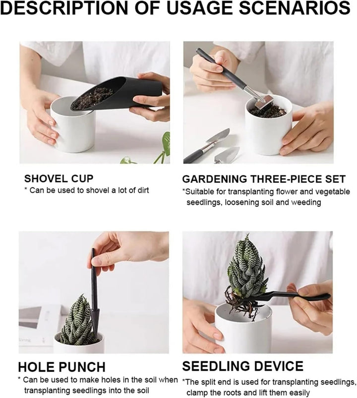 Gartenwerkzeug Set, 13 Stück Mini Pflanzen Werkzeug Set, Sukkulenten-Werkzeuge Bonsai Werkzeug Set f