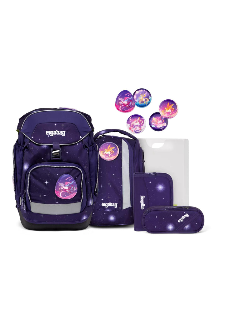 ergobag Pack Schulranzen-Set 6tlg. inkl. Klettie-Set Bärgasus - Lila Einheitsgrösse