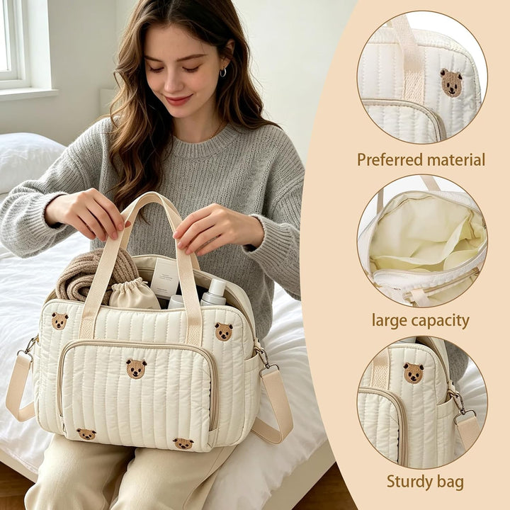Gross Wickeltasche Für Baby 35×29×10cm, Diaper Bag, Vielseitige Tragetasche | Kliniktasche Geburt mi