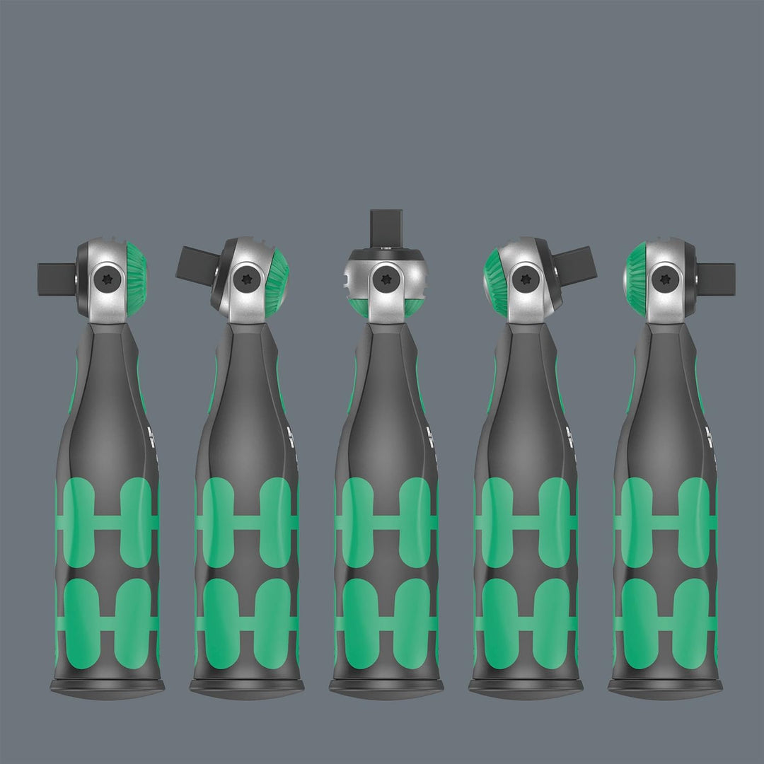 Wera 05004283001 8009 Zyklop Pocket Set Imperial 2, Knarren Satz, 18-teilig, Schwarz-grün 8009 Zyklo