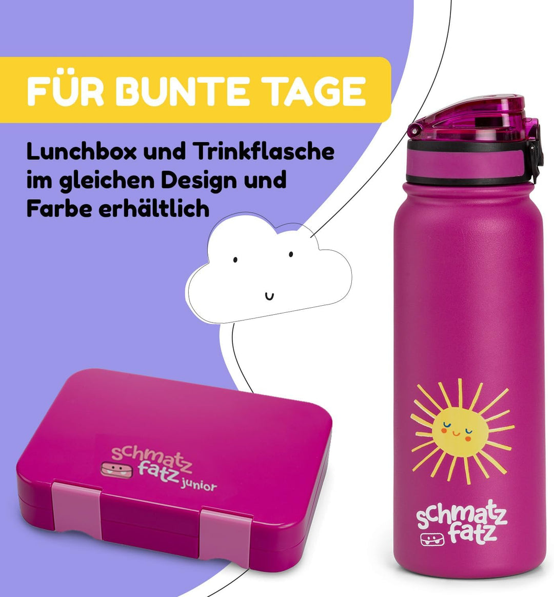 schmatzfatz Thermosflasche, Trinkflasche Kinder Auslaufsicher, 550ml Edelstahl-Trinkflasche Thermo f