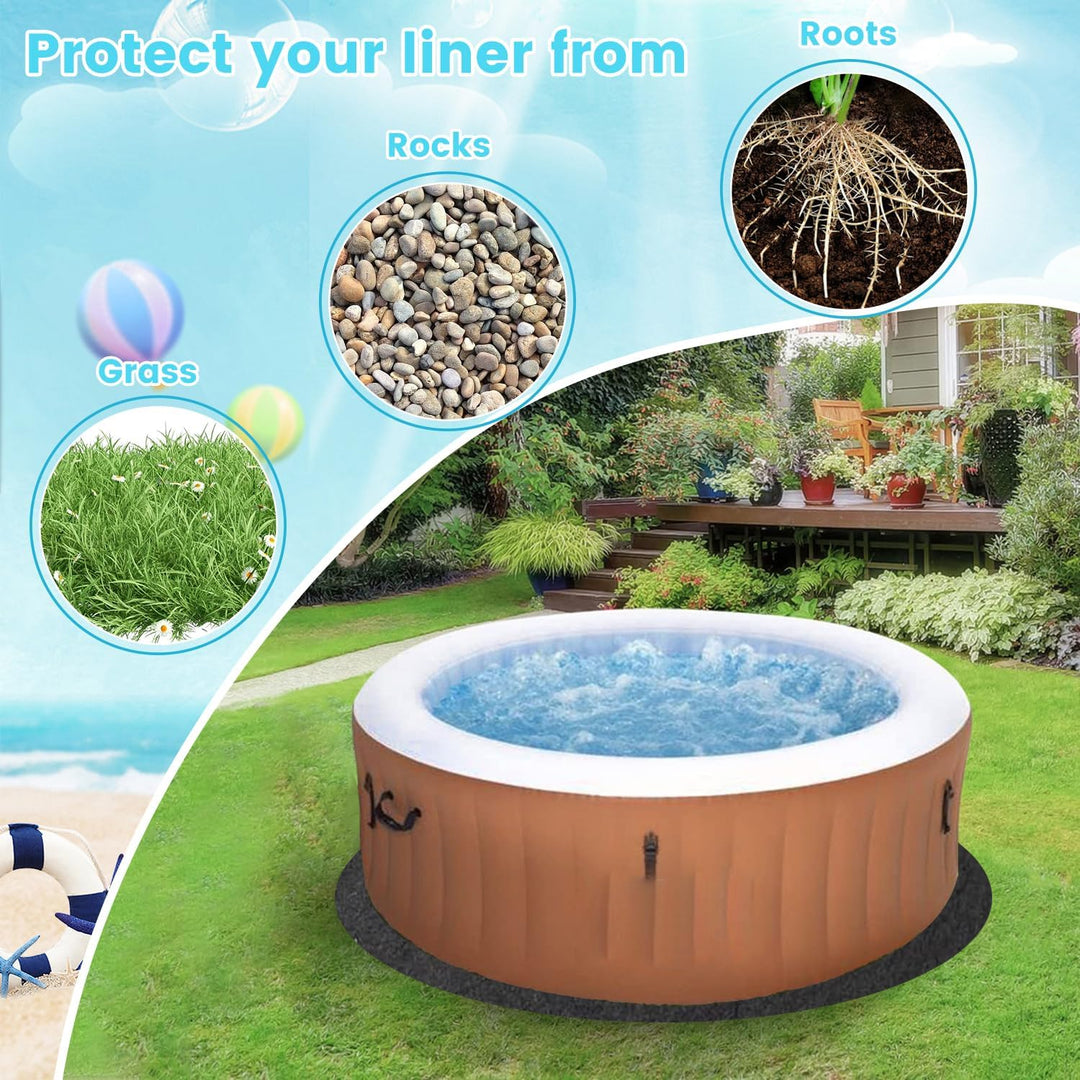 Bodenplane für Pools,Poolmatten Schutzboden, 4m Poolunterlage, Bodenschutzplane Swimmingpool,Verhind