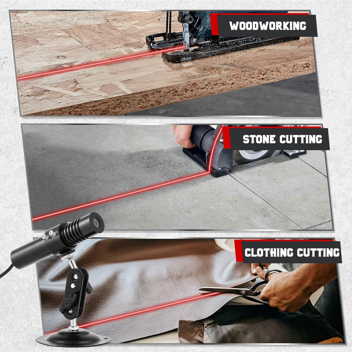 CGOLDENWALL Laser-Positionierlicht 635nm, mit Universalhalterung, Arbeitsbereich 8-10m, zur Position
