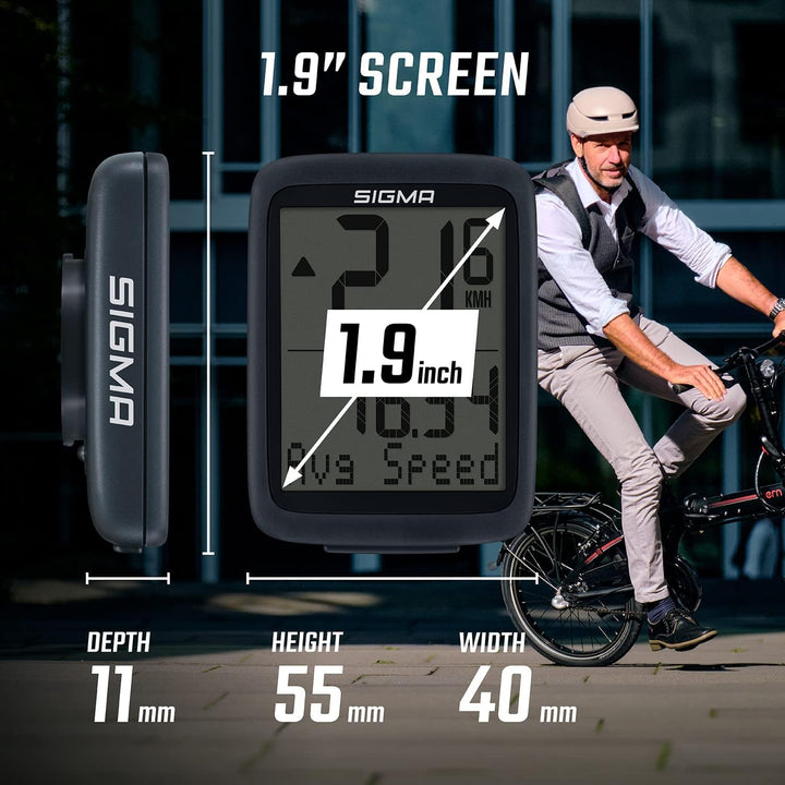 SIGMA SPORT BC 8.0 | Fahrradcomputer mit zahlreichen Funktionen | hochwertiger Bike Computer | leich