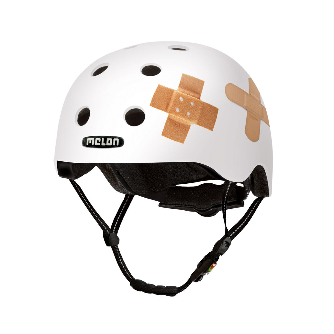 Melon »Plastered White« Leichter und Cooler Fahrradhelm für Damen, Herren und Kinder mit maximalem S