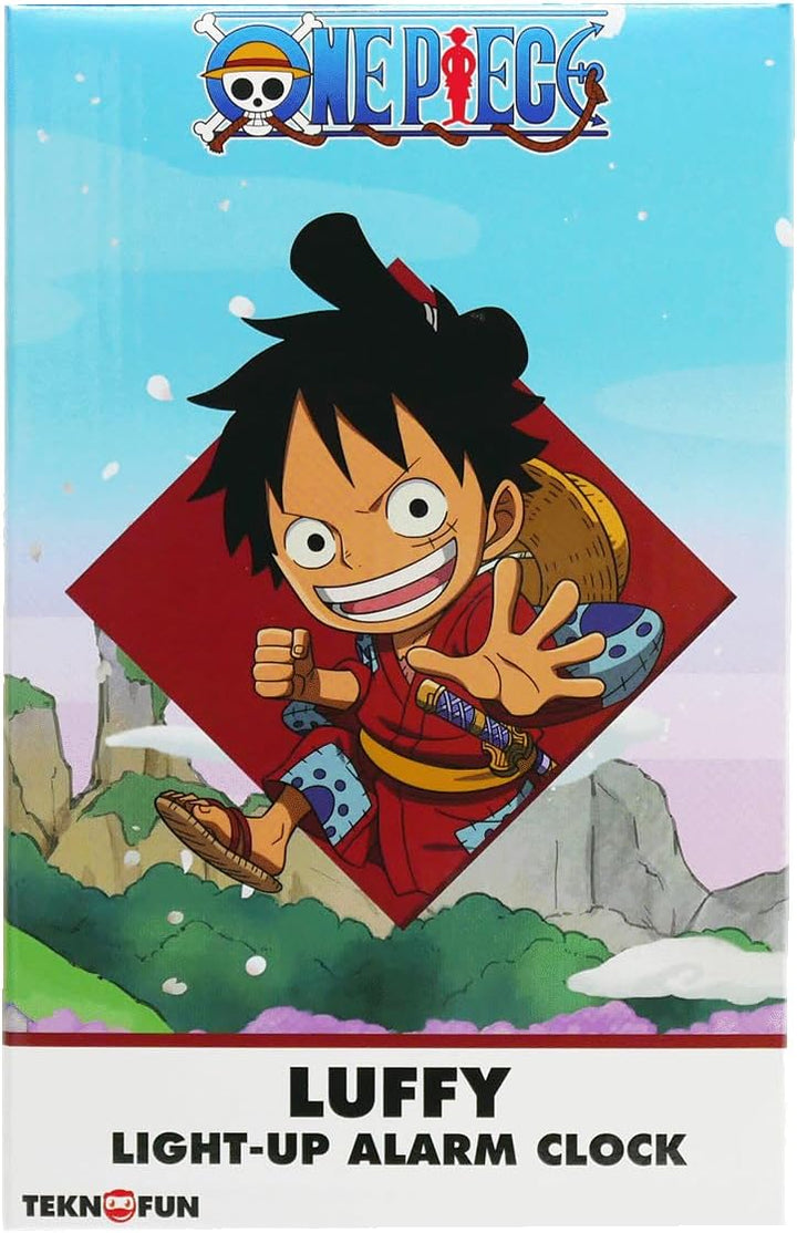 Teknofun - Wecker One Piece - Luffy in Kimono - Beleuchteter Retro-Bildschirm - Digital Display - Pr