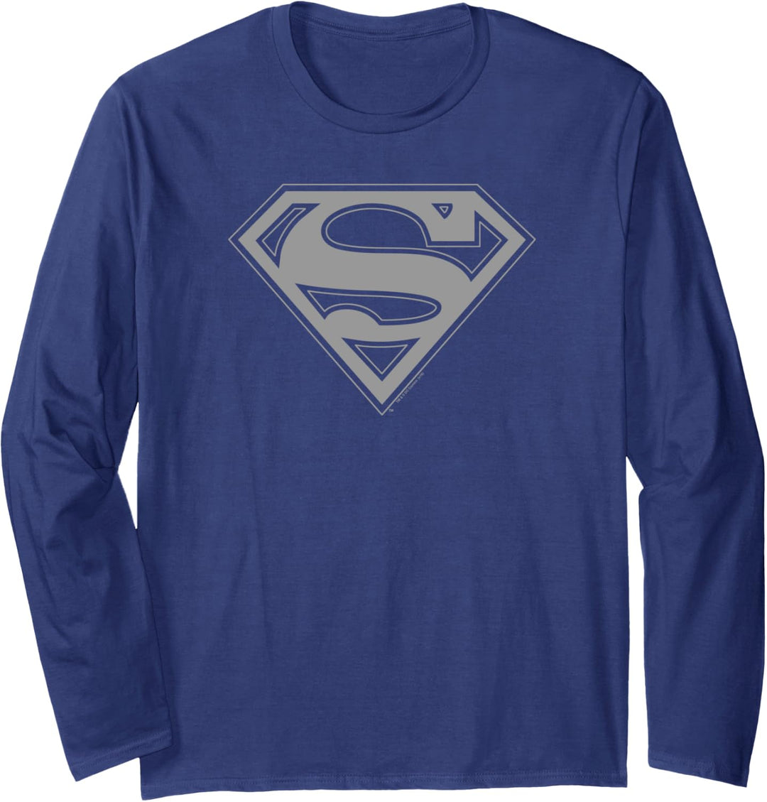 Superman Crimson & Gray Shield Langarmshirt