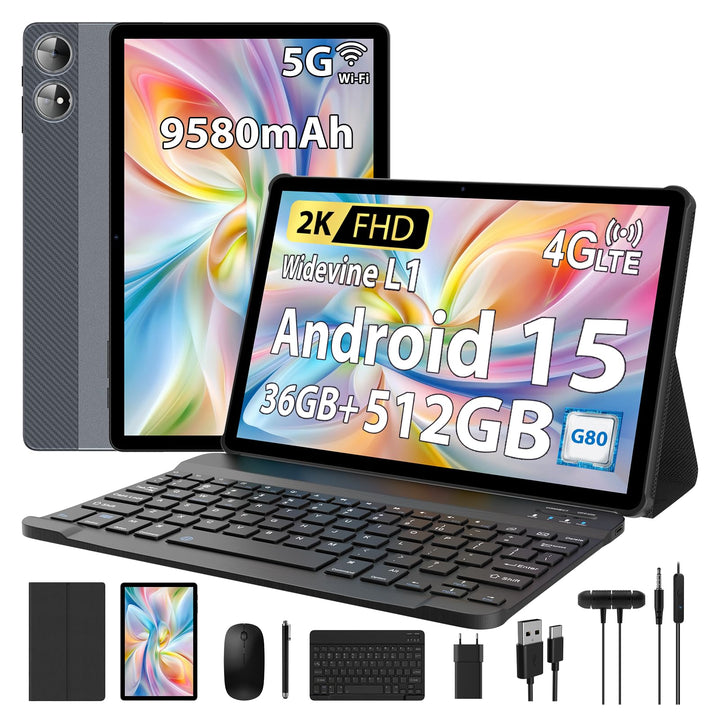 PIXGOOD Android 15.0 Tablette 11 Zoll 4G LTE et 5G WiFi, Octa-Core, 36GB RAM, 512GB ROM (1TB Expanda