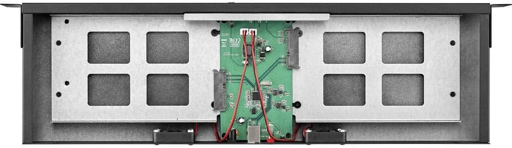 Renkforce RF-3570312 19 Zoll 2 x Netzwerkschrank-Festplatteneinbaurahmen 1 HE