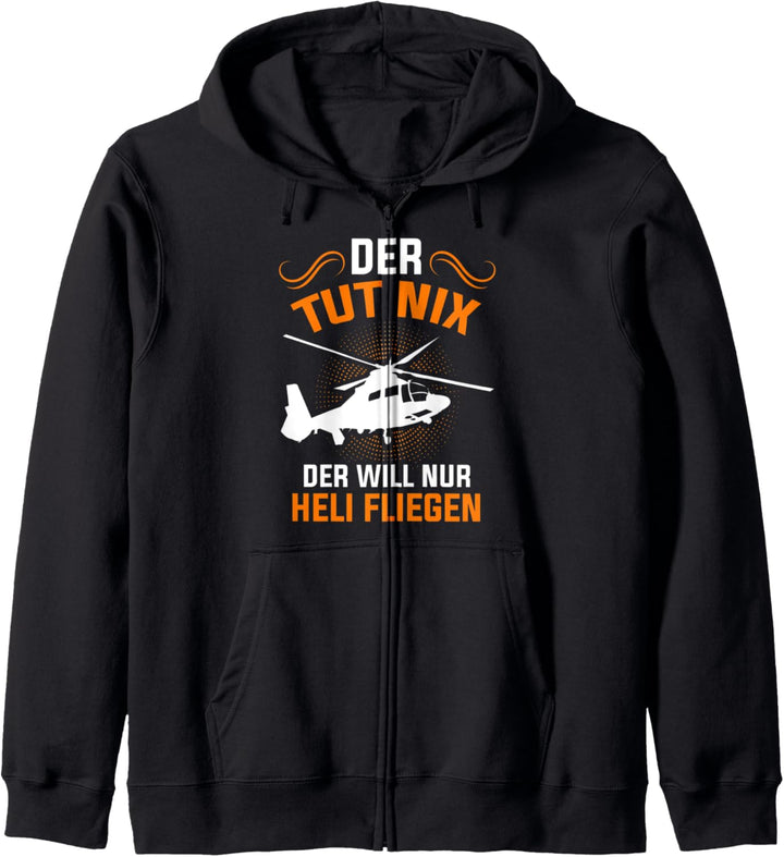 Heli Helikopter Hubschrauber Pilot Kapuzenjacke