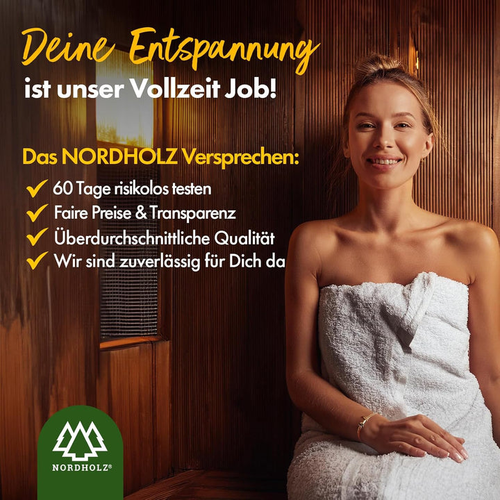 NORDHOLZ® Saunaaufguss Set - Premium Qualität [Atemwegs-Wohlbefinden 4x100ml] besonderes &amp; natürlich