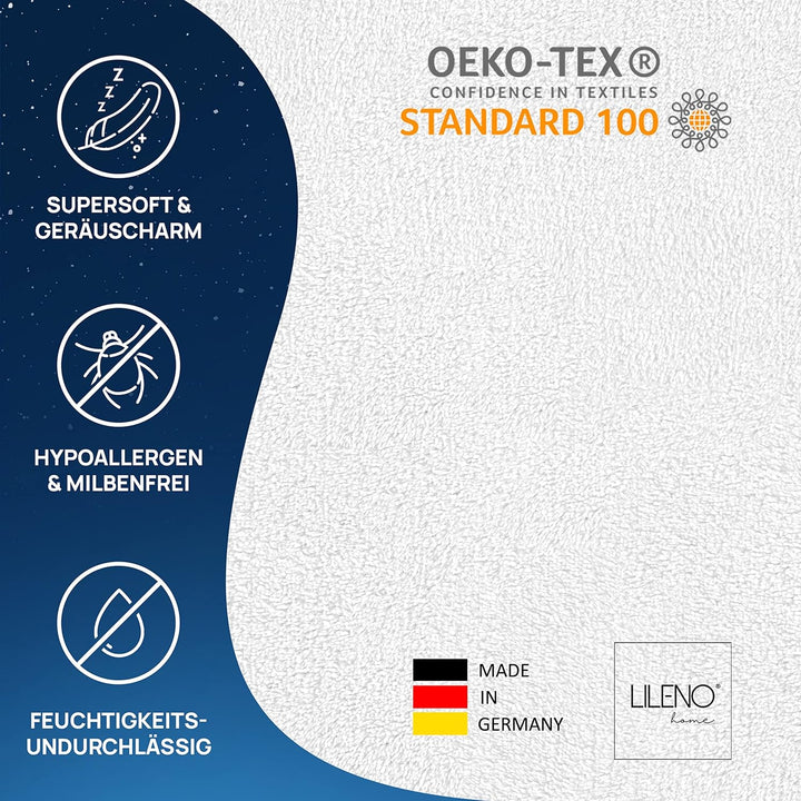 LILENO HOME Matratzenschoner 70x140 cm - 2er Set - Inkontinenzunterlage [95°C Kochfest] u. wasserdic
