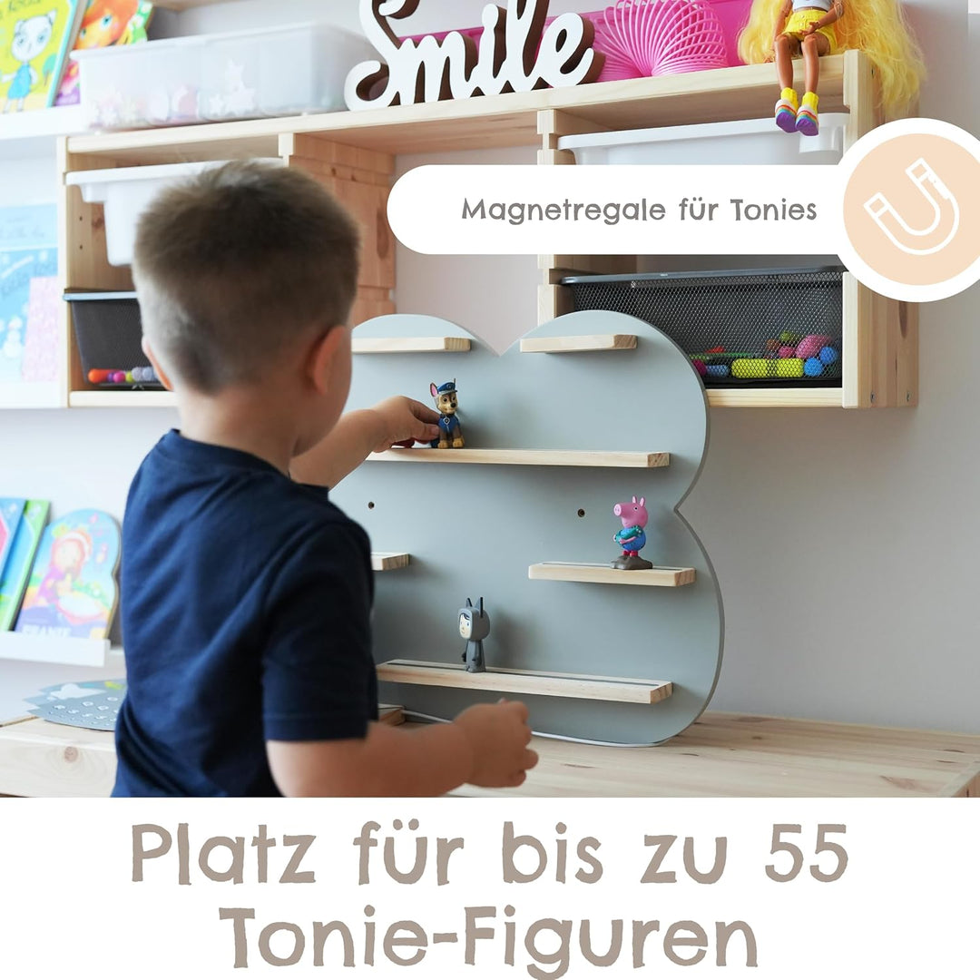 Milula Studios Tonie Regal Wolke Gross für 55 Tonie, für Toniebox & Tonie Hörfiguren, Mädchen & Jung