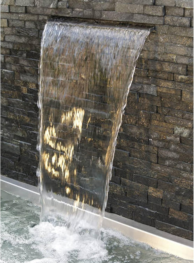 OASE 50585 Waterfall 60 - Edelstahl-Wasserfall 60 cm breit für Wasservorhänge an Mauer und Wand für