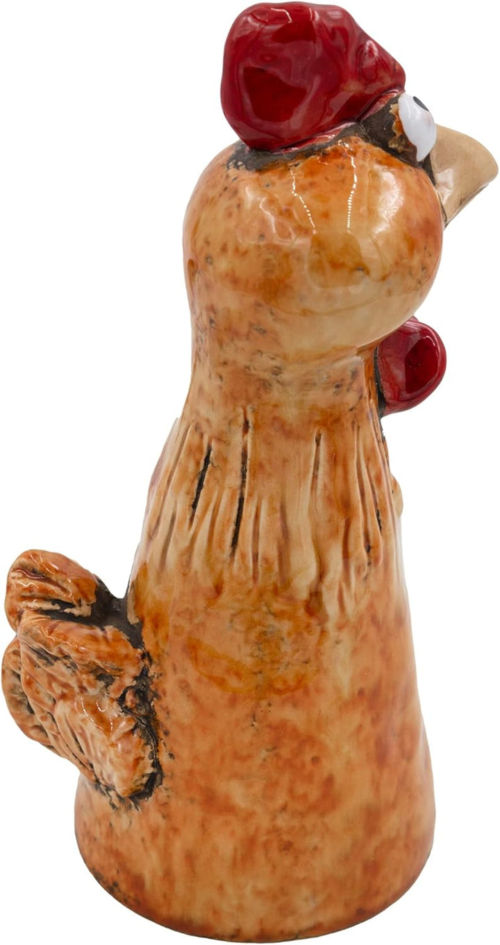 Zaunfigur Huhn braun Zaundeko Zaunhocker H=23 cm Motiv Huhn, Motiv Huhn