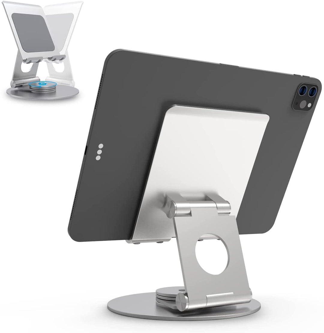 Swivel Stand for iPad,Aluminum Portable 360°Rotating Tablet iPad Stand Holder for Desk,Business,Kitc