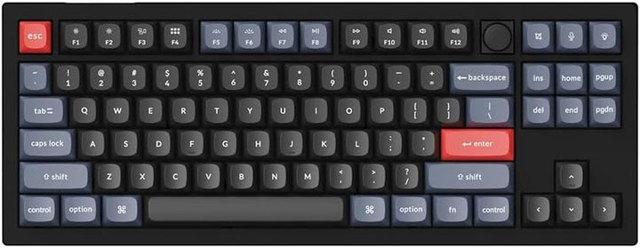 Keychron V3 QMK/VIA Mechanische Tastatur mit knob, Hot-Swappable, 80% Layout, Custom Programmable Ma
