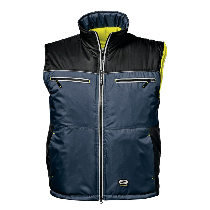 Sir Safety System MC4413P7L "Capricorno" Weste, Blau/warnschutz-gelb, Grösse L, L