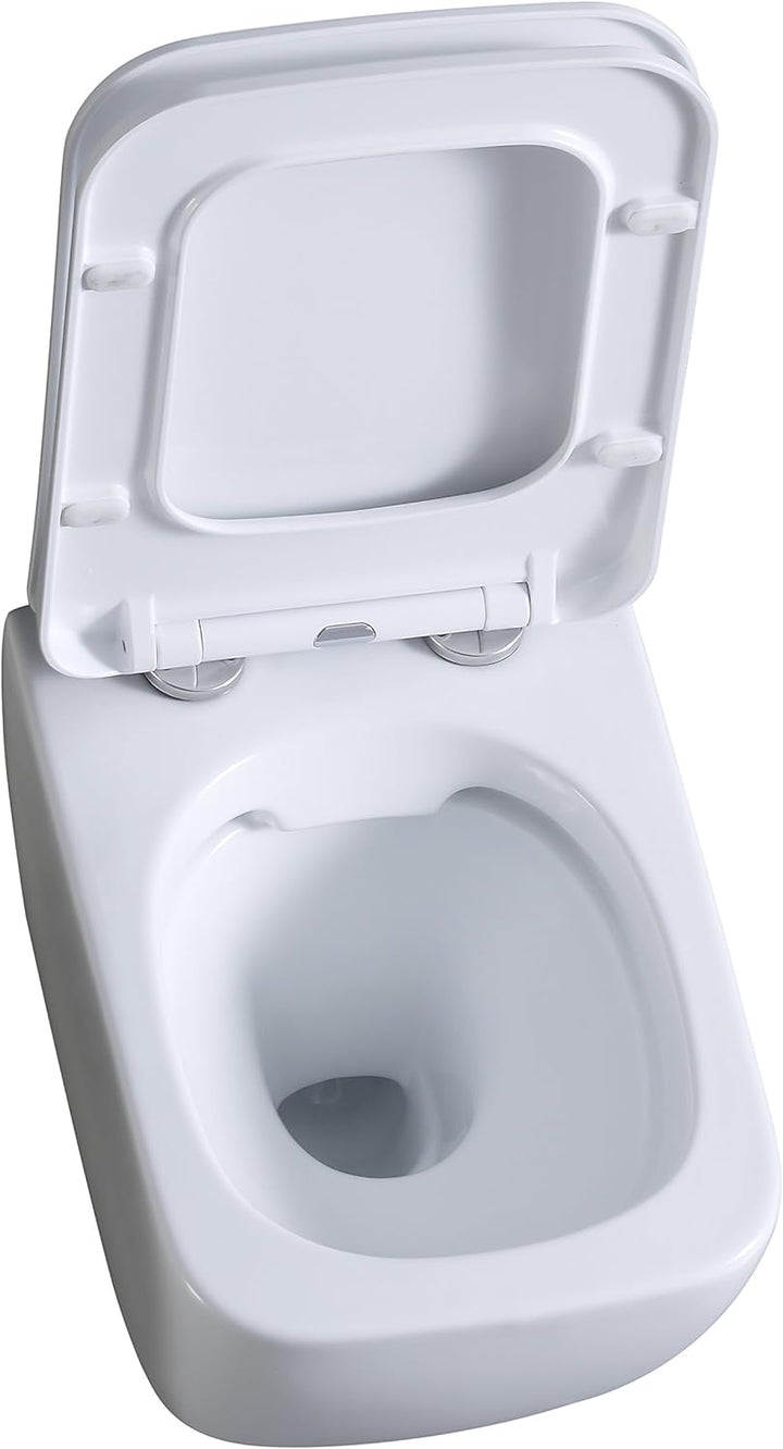 Cube Design Hänge WC spülrandlos Toilette inkl. WC Sitz mit Softclose Absenkautomatik + abnehmbar