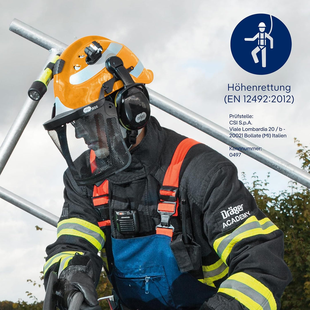 Dräger HPS 3500 Set Premium Verstellbarer Sicherheitshelm mit Schutzbrille für Baustellen, Bergbau,