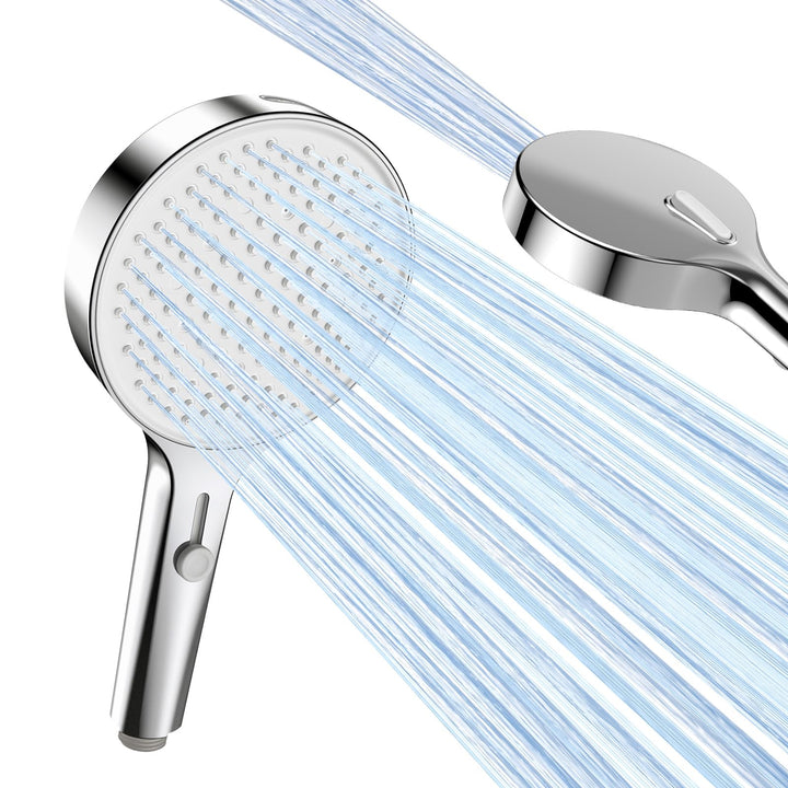 Luxear Duschkopf Wassersparend, Hochdruck Brausekopf Dusche mit 3+1 Strahlarten, 130mm Gross Spardus