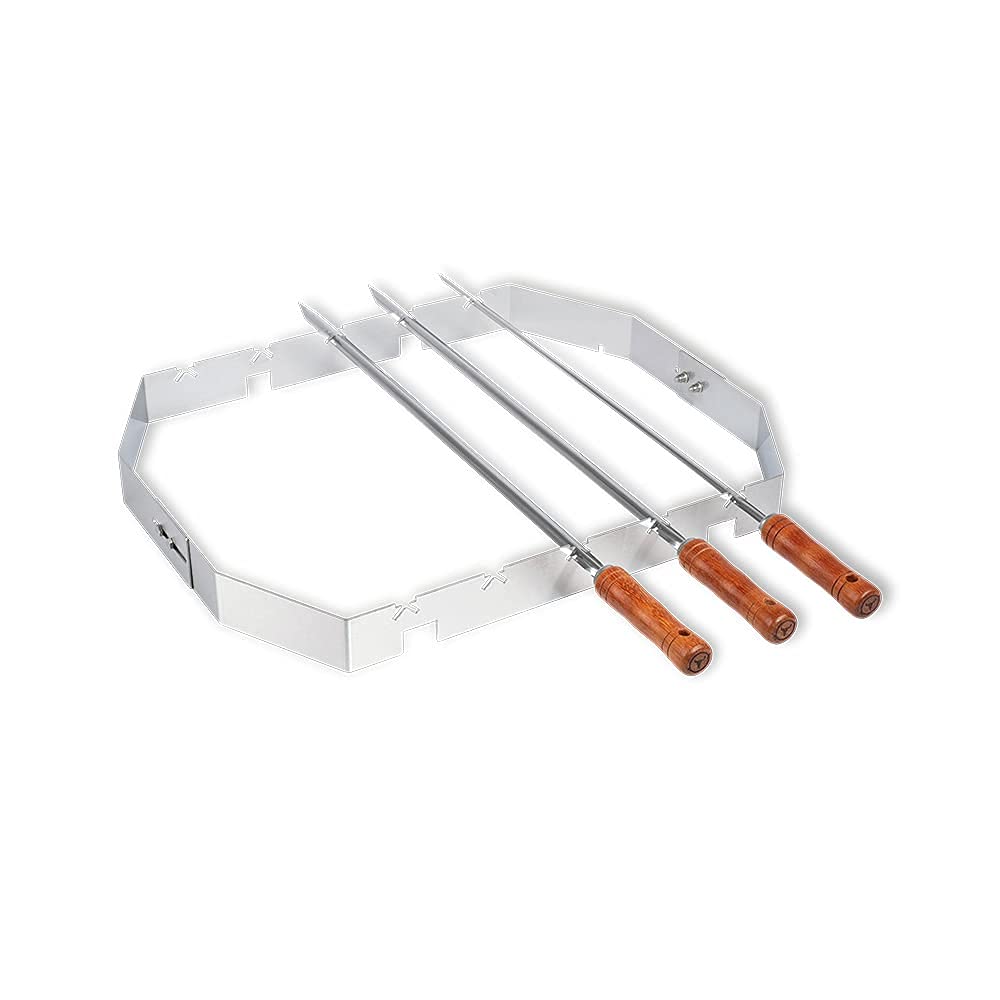 MOESTA-BBQ 10303 Churrasco BBQ Set für Smokin' PizzaRing - Bratspiess-Mangal-Aufsatz für Kugelgrill