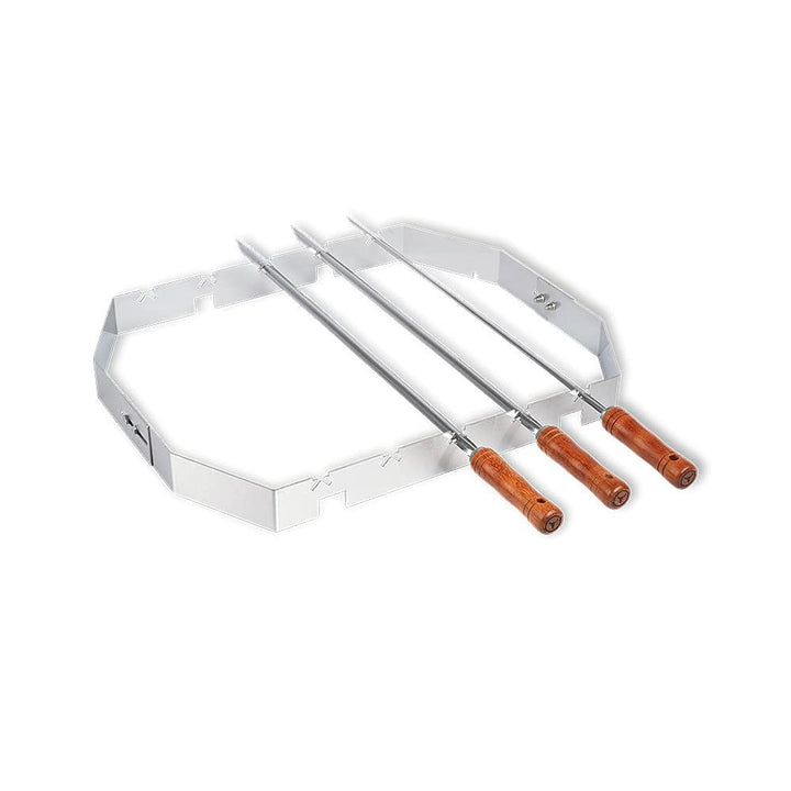 MOESTA-BBQ 10303 Churrasco BBQ Set für Smokin' PizzaRing - Bratspiess-Mangal-Aufsatz für Kugelgrill